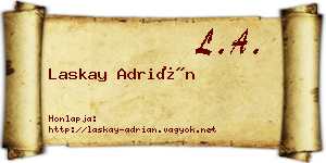 Laskay Adrián névjegykártya